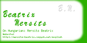 beatrix mersits business card